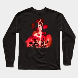 Yoga red inv Long Sleeve T-Shirt